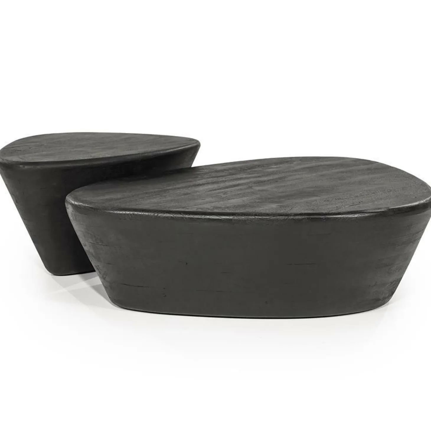 Salontafel Mila Mangohout Zwart - 70x53cm - Loft24.nl