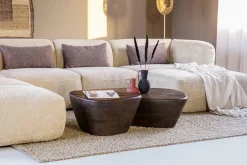 Salontafel Mila Mangohout Zwart - 70x53cm - Loft24.nl