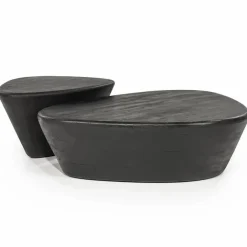 Salontafel Mila Mangohout Zwart - 100x78cm - Loft24.nl