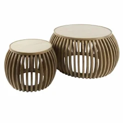 Salontafel Nuovo Curve Travertin Set van 2 stuks - Loft24.nl