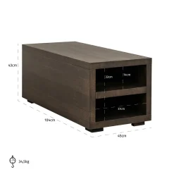 Salontafel Oakura Bank-element 104 x 45c m - Bruin - Loft24.nl