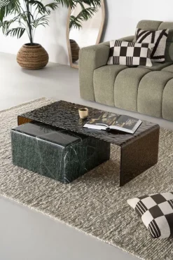 Salontafel Ripple Glas 110 x 55cm - Loft24.nl