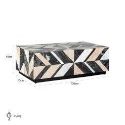 Salontafel Rostelli Marmer - 120 x 70 cm - Loft24.nl