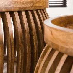 Salontafel Tweak Curve set van 2 stuks Mangohout - Loft24.nl