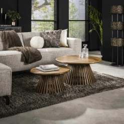 Salontafel Tweak Set van 2 stuks Mangohout - Naturel - Loft24.nl
