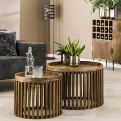 Salontafel Tweaky Mangohout Set van 2 stuks - Loft24.nl