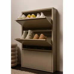 Schoenenkast Sabine 3-laags, 103 x 66cm, kleur Zand - Loft24.nl