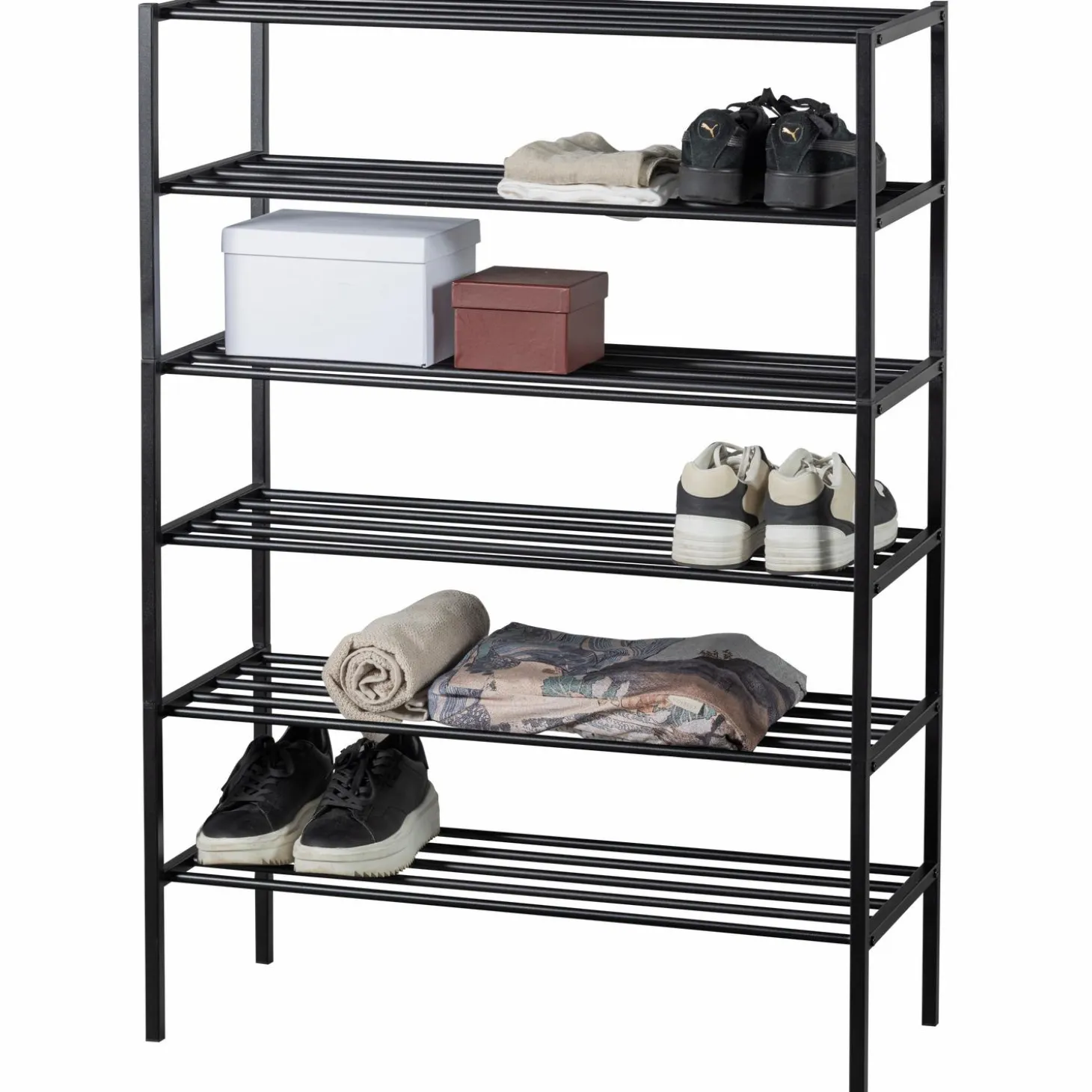 Schoenenrek Ferro Stapel van 3 stuks kleur Zwart - Loft24.nl