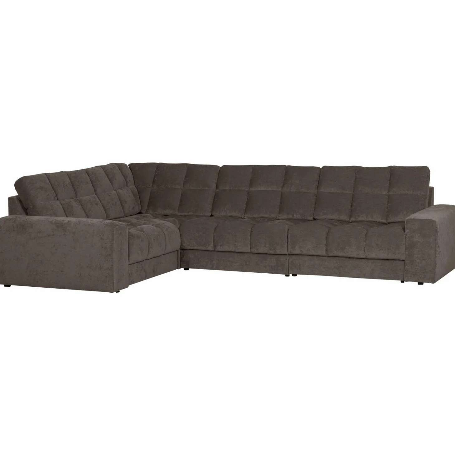 Second date hoekbank links vintage warm grijs - Loft24.nl