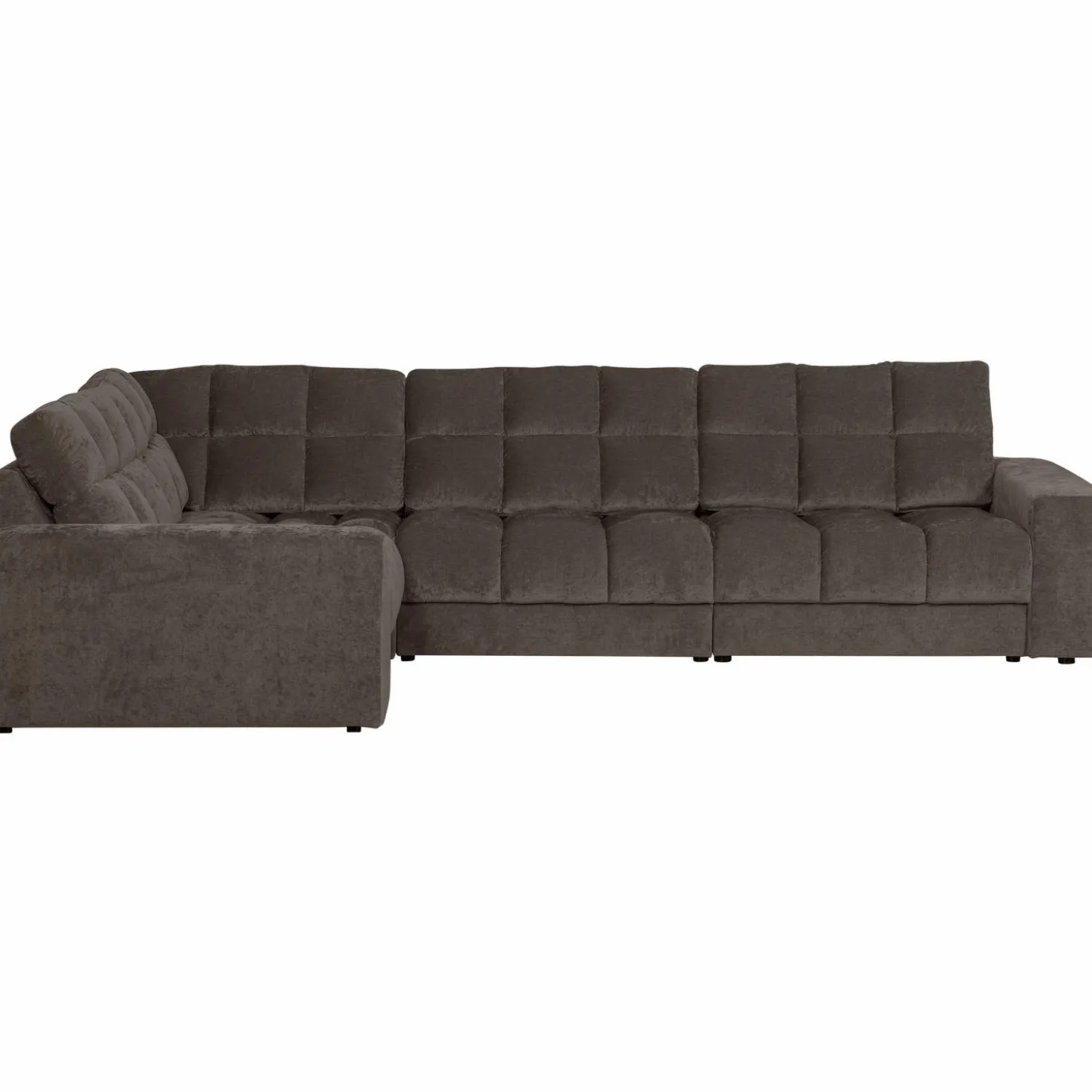 Second date hoekbank links vintage warm grijs - Loft24.nl