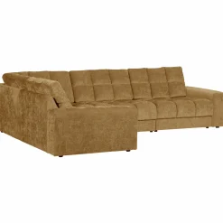 Second date hoekbank links vintage goud - Loft24.nl
