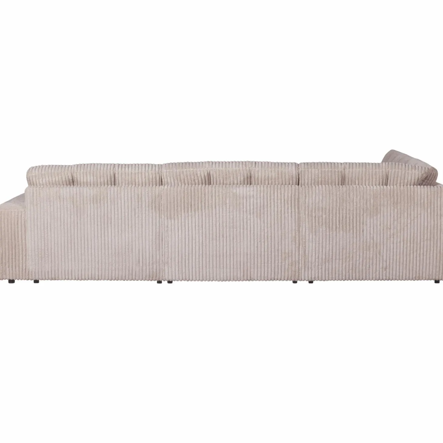 Second date hoekbank links grove ribstof naturel - Loft24.nl