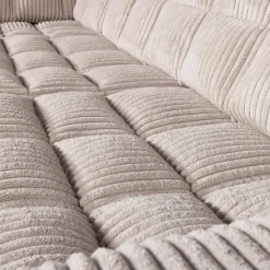 Second date hoekbank links grove ribstof naturel - Loft24.nl