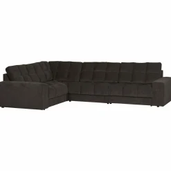 Second date hoekbank links vintage antraciet - Loft24.nl