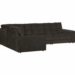 Second date hoekbank links vintage antraciet - Loft24.nl