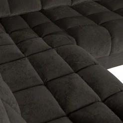 Second date hoekbank links vintage antraciet - Loft24.nl