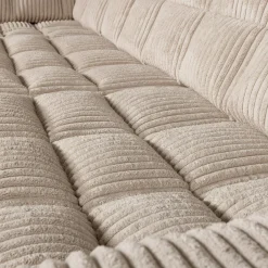 Second date hoekbank links grove ribstof travertin - Loft24.nl