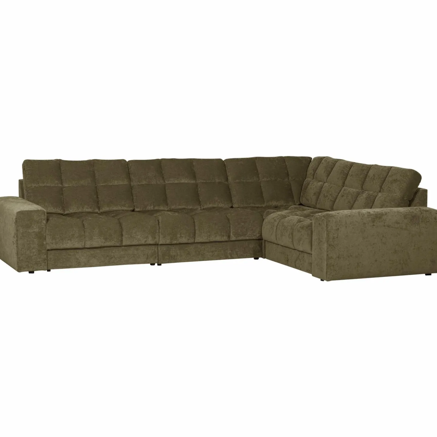 Second date hoekbank rechts vintage groen - Loft24.nl