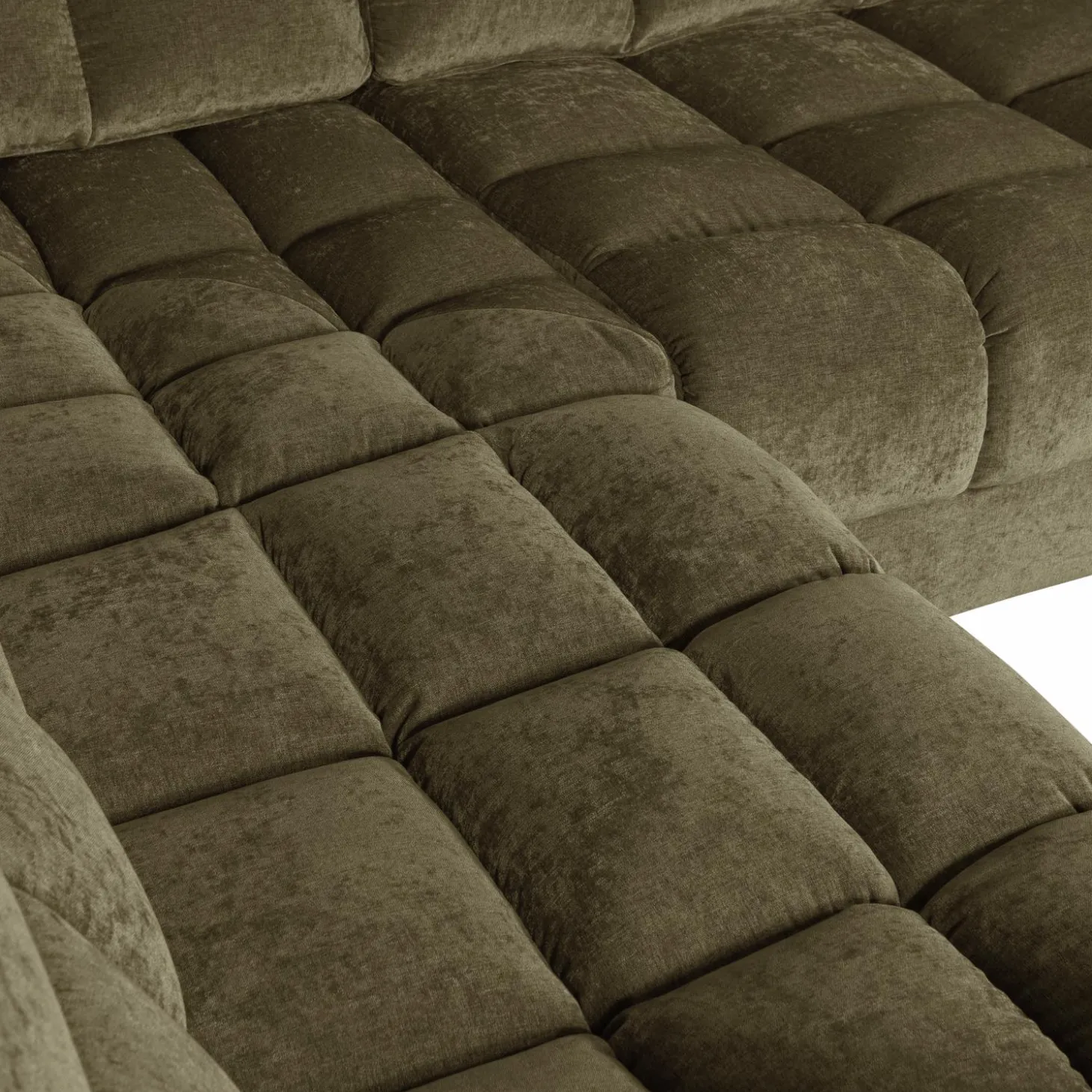 Second date hoekbank rechts vintage groen - Loft24.nl