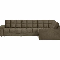 Second date hoekbank rechts structure velvet bonsai - Loft24.nl