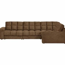 Second date hoekbank rechts structure velvet brass - Loft24.nl