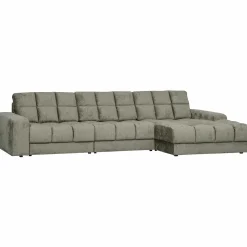 Second date Loungebank rechts structure velvet frost - Loft24.nl