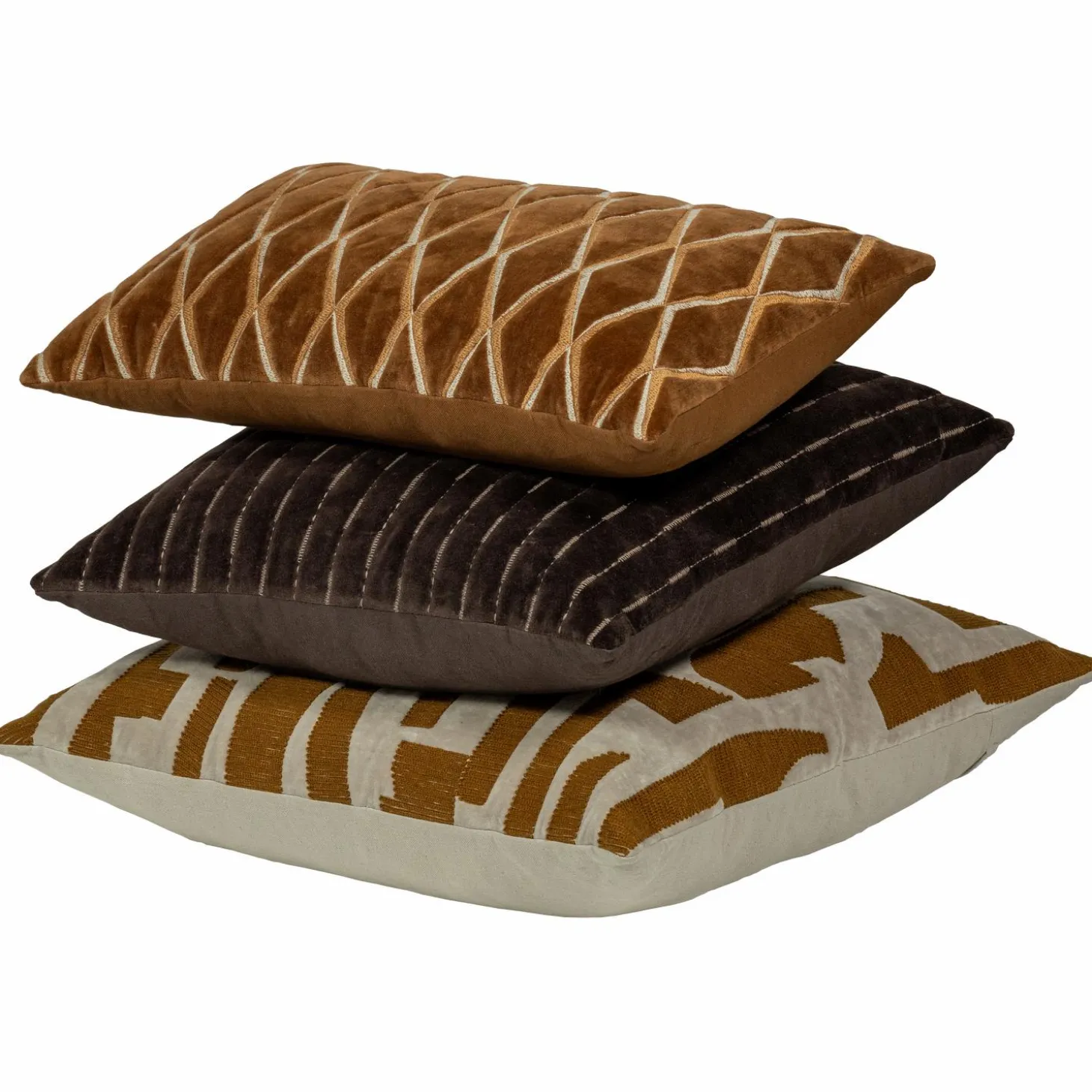Set v 3 - isai kussens bruin - Loft24.nl