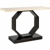 Sidetable Avalon Travertin 130 cm - Brons - Loft24.nl