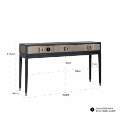 Sidetable Bloomville Eikenhout - 165 cm - Loft24.nl