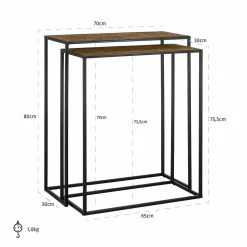 Sidetable Bristol - set van 2 - Loft24.nl