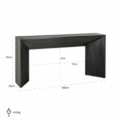 Sidetable Gizen Brass - 160 cm - Loft24.nl