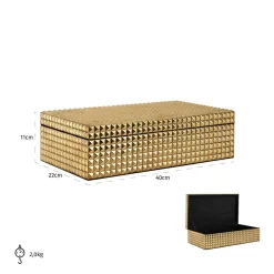 Sieradendoos Blaze 40 x 22cm kleur Goud - Loft24.nl