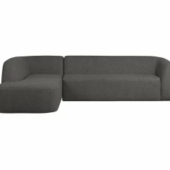 Sloping hoekbank links grijs/zwart melange - Loft24.nl