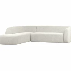 Sloping hoekbank links pearl melange - Loft24.nl
