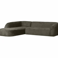 Sloping hoekbank links structure velvet frost - Loft24.nl