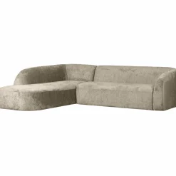 Sloping hoekbank links structure velvet wheatfield - Loft24.nl