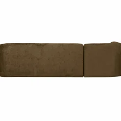 Sloping hoekbank links structure velvet brass - Loft24.nl