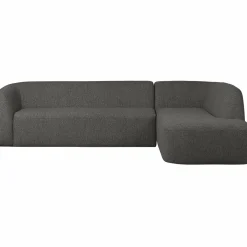 Sloping hoekbank rechts grijs/zwart melange - Loft24.nl