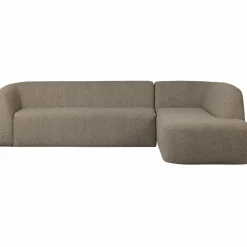 Sloping hoekbank rechts lichtbruin melange - Loft24.nl