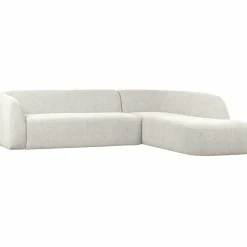 Sloping hoekbank rechts pearl melange - Loft24.nl