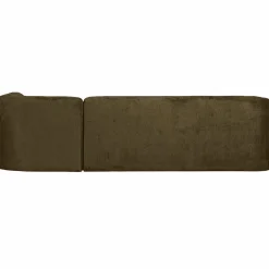 Sloping hoekbank rechts structure velvet bonsai - Loft24.nl