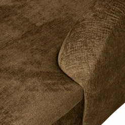 Sloping hoekbank rechts structure velvet brass - Loft24.nl