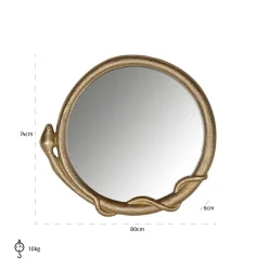Spiegel Fiona Snake kleur Goud - Loft24.nl