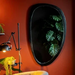 Spiegel Plecto Mangohout - Zwart - Loft24.nl