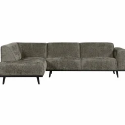 Statement hoekbank links structure velvet frost - Loft24.nl