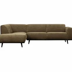 Statement hoekbank links platte brede rib rock - Loft24.nl