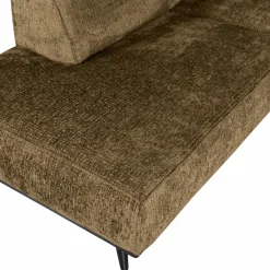 Statement hoekbank links structure velvet brass - Loft24.nl