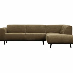 Statement hoekbank rechts platte brede rib rock - Loft24.nl