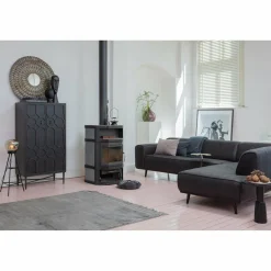 Statement hoekbank rechts suedine zwart - Loft24.nl