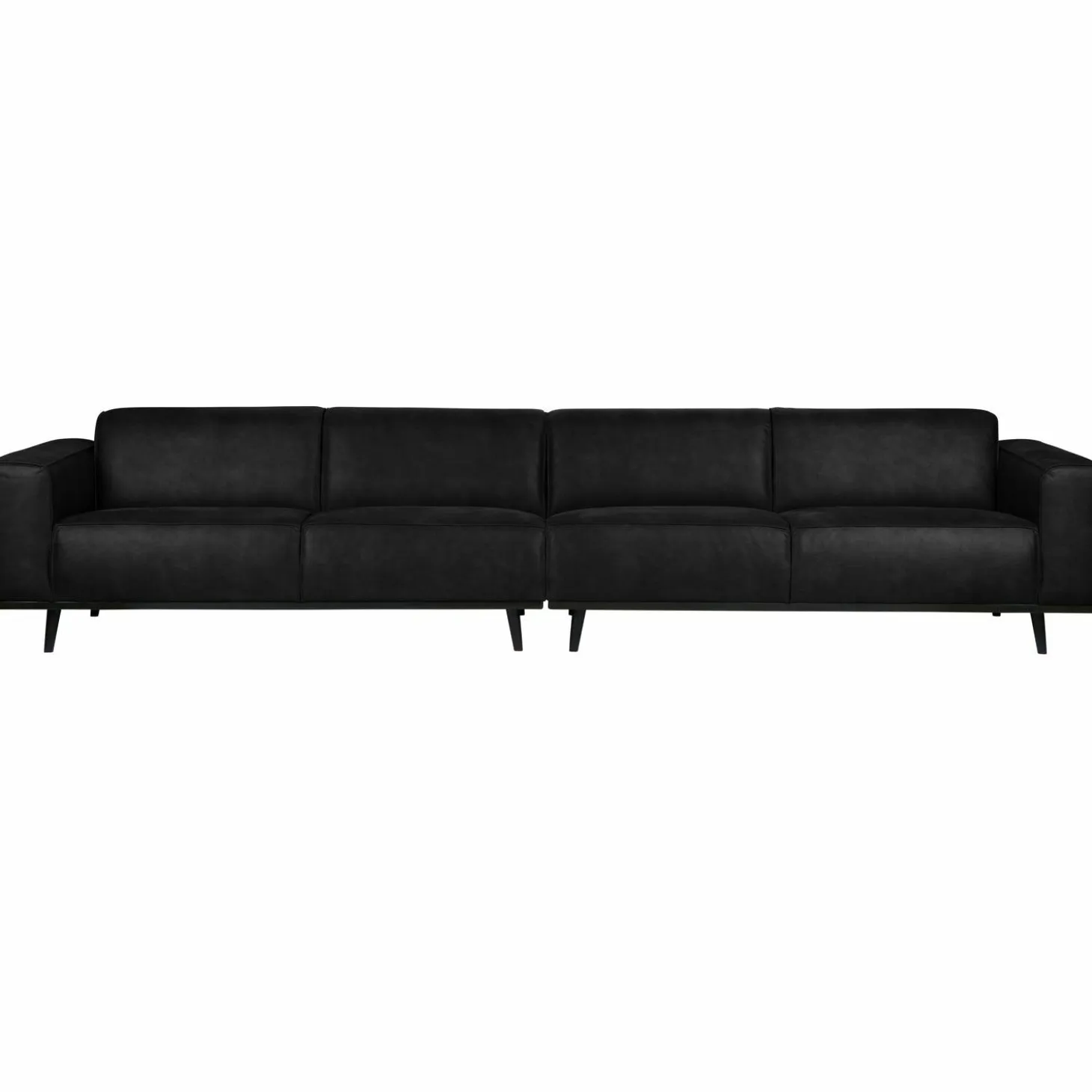 Statement xl 4-zits bank 372 cm suedine zwart - Loft24.nl